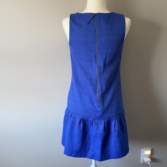 LOFT peplum mini blue dress size 0 - Picture 2 of 5